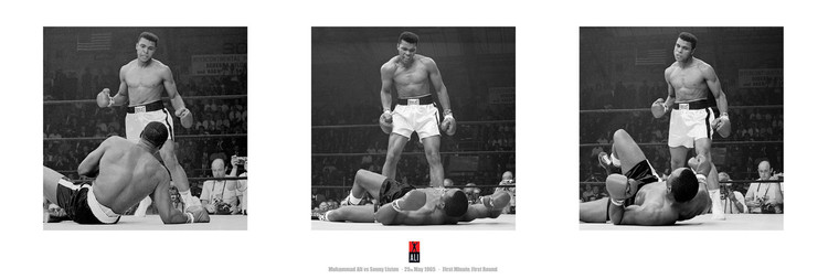 Plakat Obraz Muhammad Ali Vs Sonny Liston Triptych Plakaty