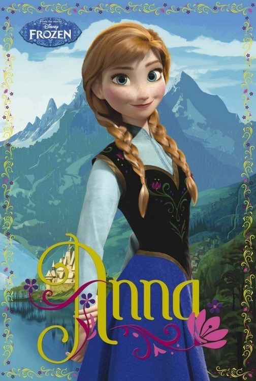 Poster Quadro Frozen Il Regno Di Ghiaccio Anna Su Europosters