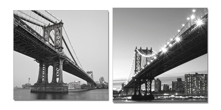 Gray bridge Schilderij