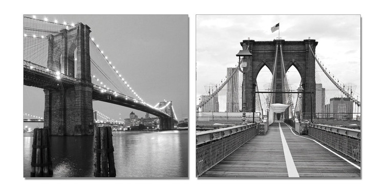 Gray bridge pillar Schilderij