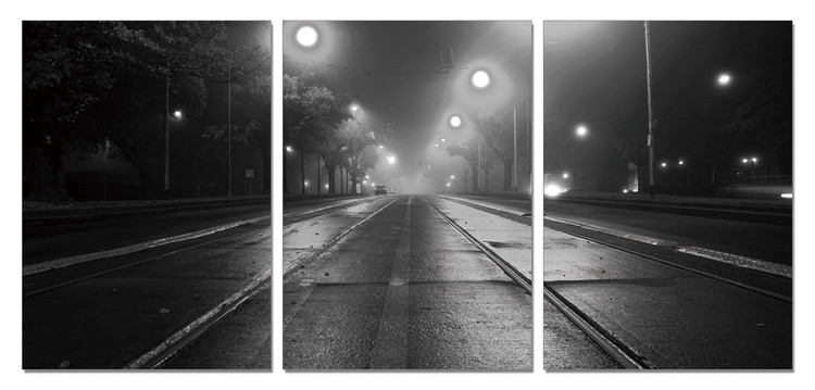 Night street Schilderij