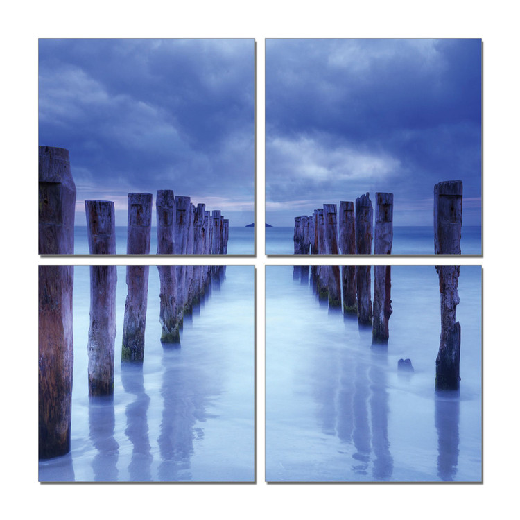 Stake above water Schilderij