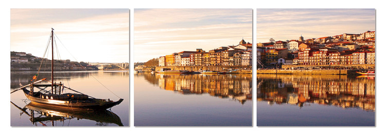 Boat on the River Tableau Multi-Toiles