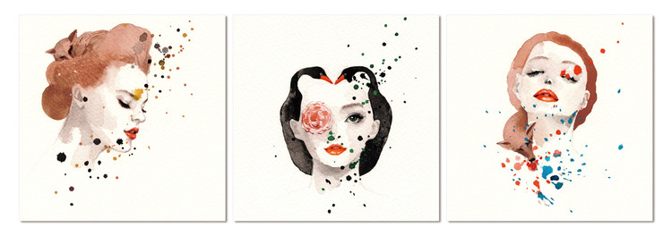 Flower woman Tableau Multi-Toiles