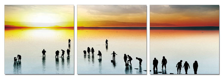 Silhouette at sunset Tableau Multi-Toiles