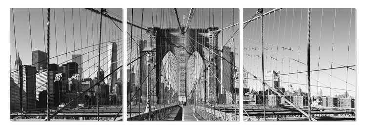 Brooklyn bridge in black and white Tablou