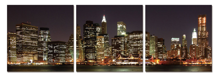 New York - Manhattan at Night Tablou