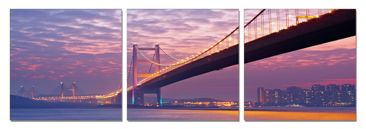 Wandbilder Bridge at sunset