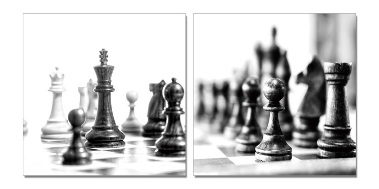 Wandbilder Chess - Black and White World