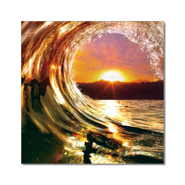 Wandbilder Falling Wave - Sunset