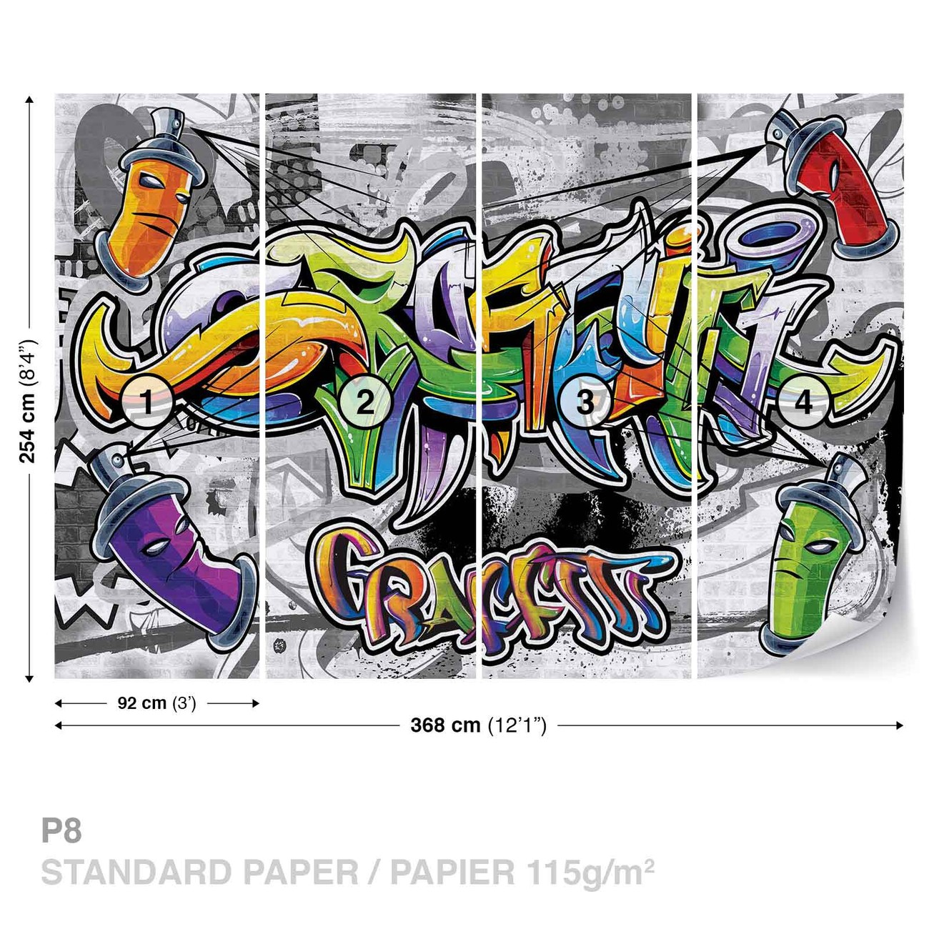 Graffiti Street Art Fototapet Tapet Posters Bg