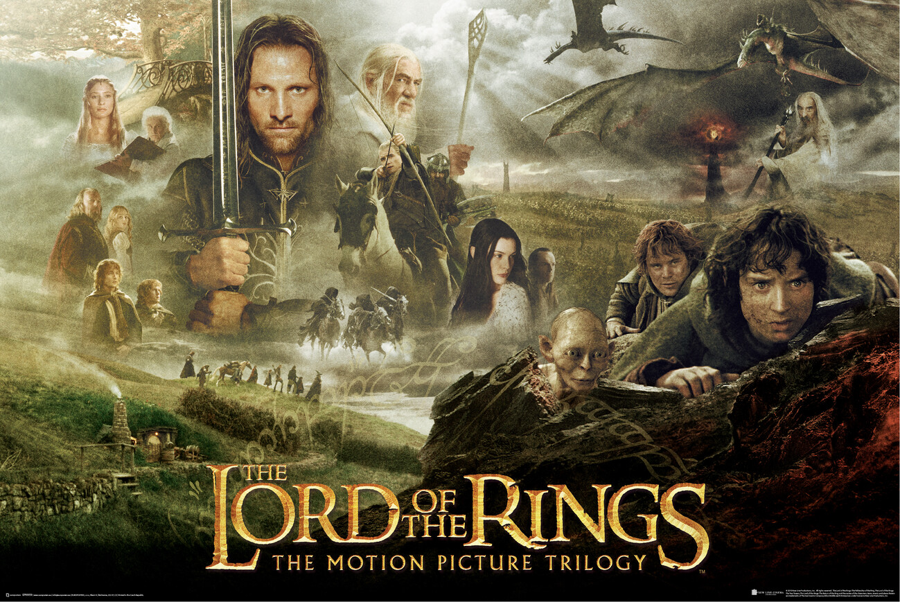 Plakat, Poster The Lord of the Rings - Trilogi | Veggplakater | 3+1 GRATIS  | Europosters