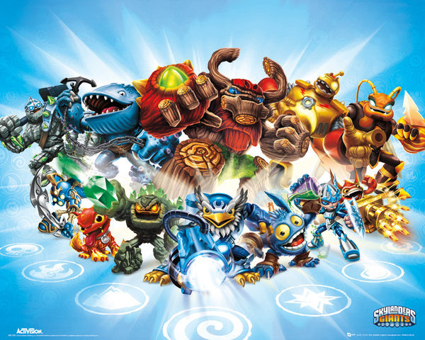 Lot Skylanders – 6 Figurines, Portail Xbox 360, Poster
