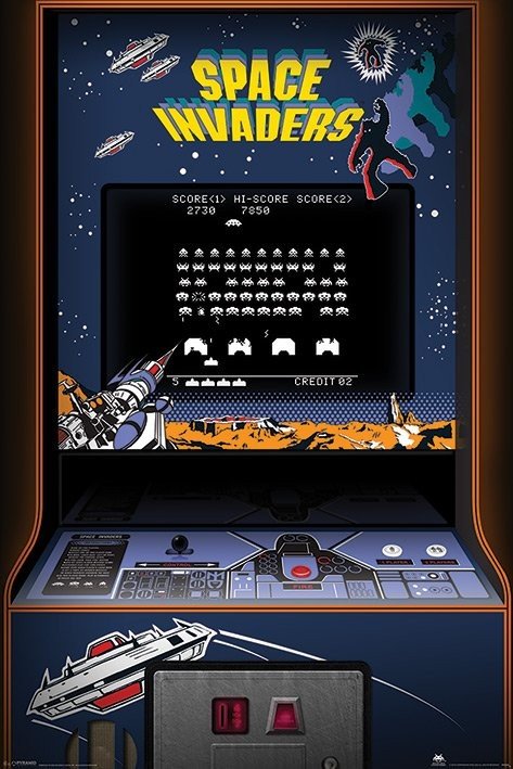 Poster Space invaders - arcade cabinet | Postere de perete | 3+1