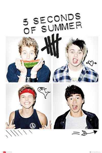 Plakát 5 Seconds of Summer - Squares | Obraz na zeď | 3+1 zdarma