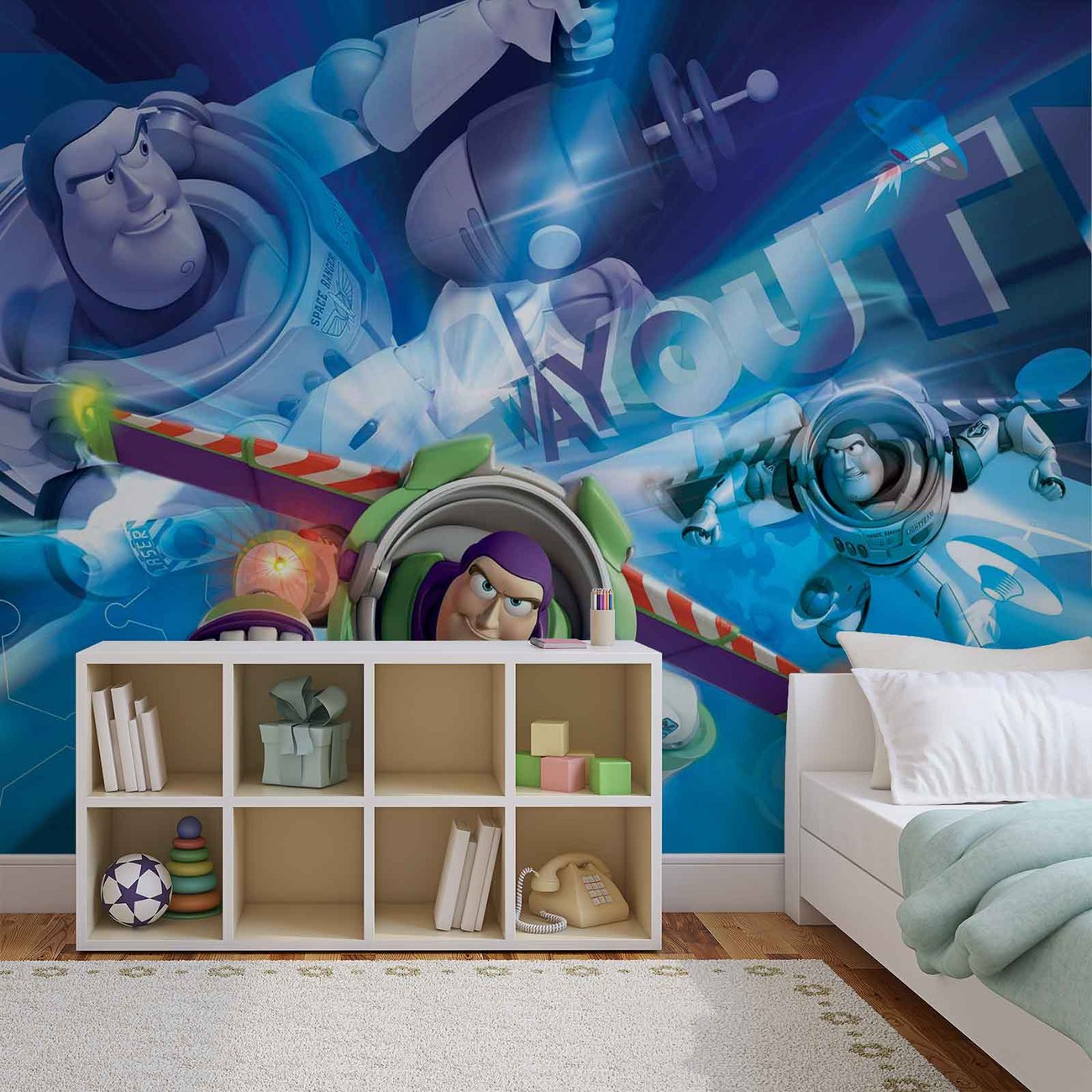 Autocollant Mural 3D Toy Story - Woody, Buzz Lightyear - Personnalisable