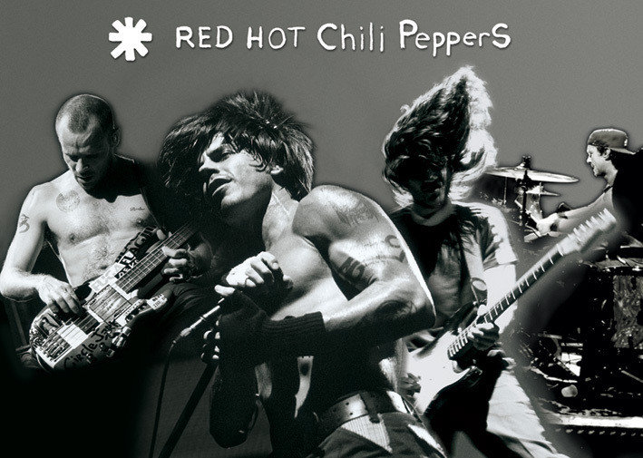Poster Red hot chili peppers - montage | Wall Art | 3+1 FREE