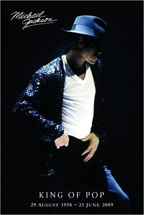 Poster Michael Jackson - king of pop dates | Wall Art | 3+1 FREE