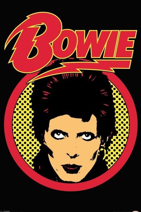 Poster David Bowie Pop Art - Impression Artistique 42x30 Cm Sans Cadre, Décoration Murale Chambre Salon Bar