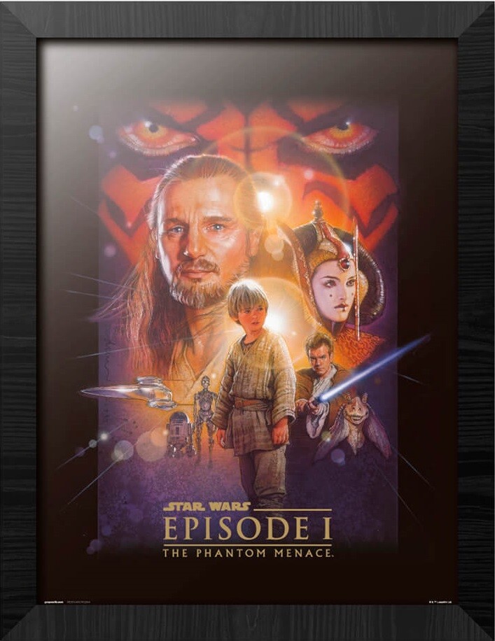 Poster in lijst Star Wars: Episode I - The Phantom Menace