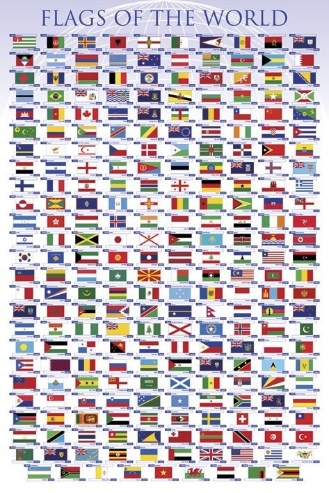 Poster à gratter drapeaux d'Europe : 52 pays à explorer !