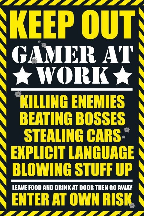 Gaming - keep out Poster, Affiche
