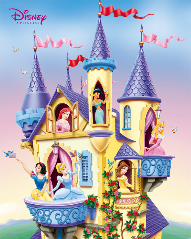 Poster LES PRINCESSES DISNEY - castle