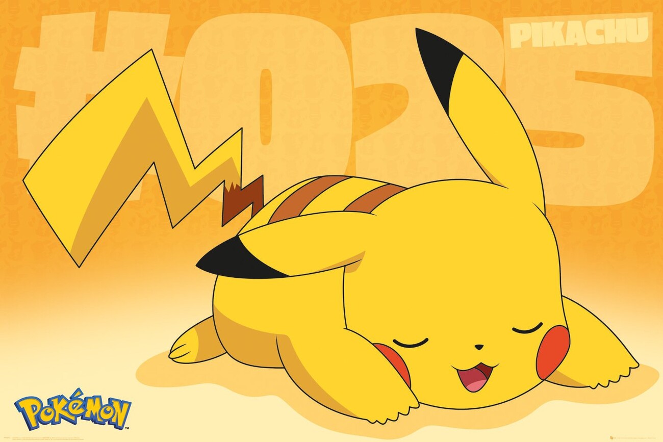 Pokemon Pikachu Asleep Poster Affiche All Poster Chez Europosters