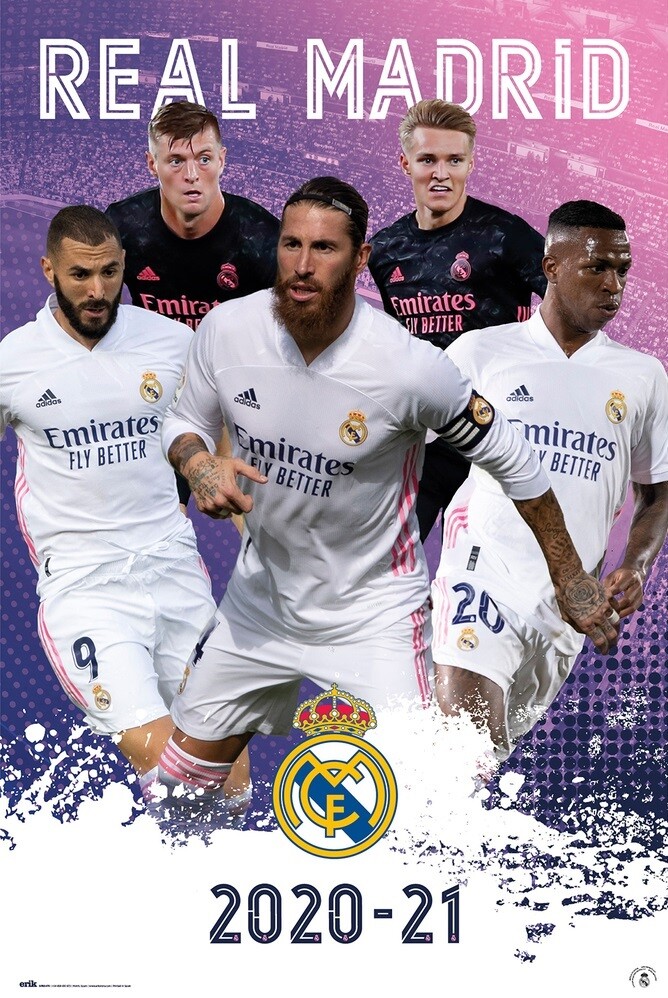 Poster Real Madrid - Équipe Saison 2019/20, en vente sur Close Up