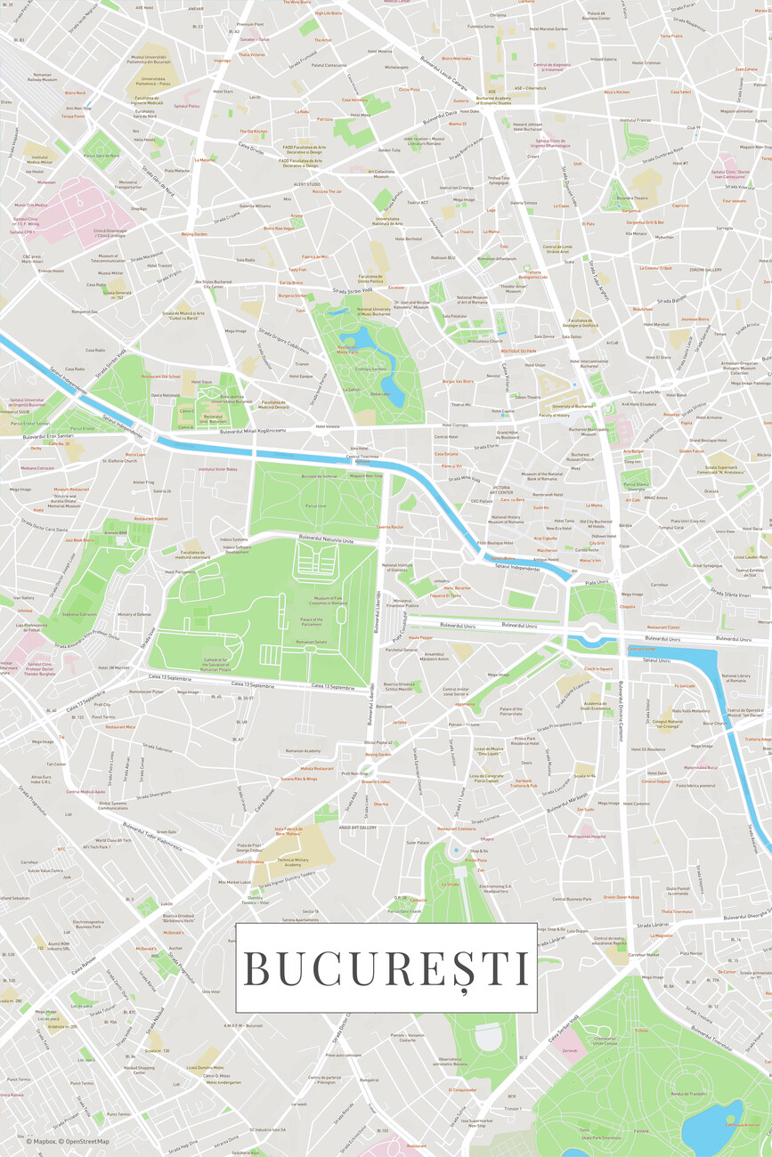chant colony beneficial Harta orașului Bucuresti color ǀ Harta lumii și hărți cu toate orașele de  perete