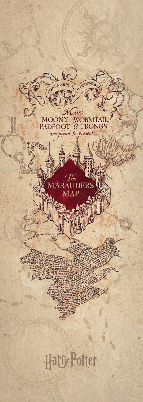 Papier peint Harry Potter la carte du maraudeur 1005 x 52cm