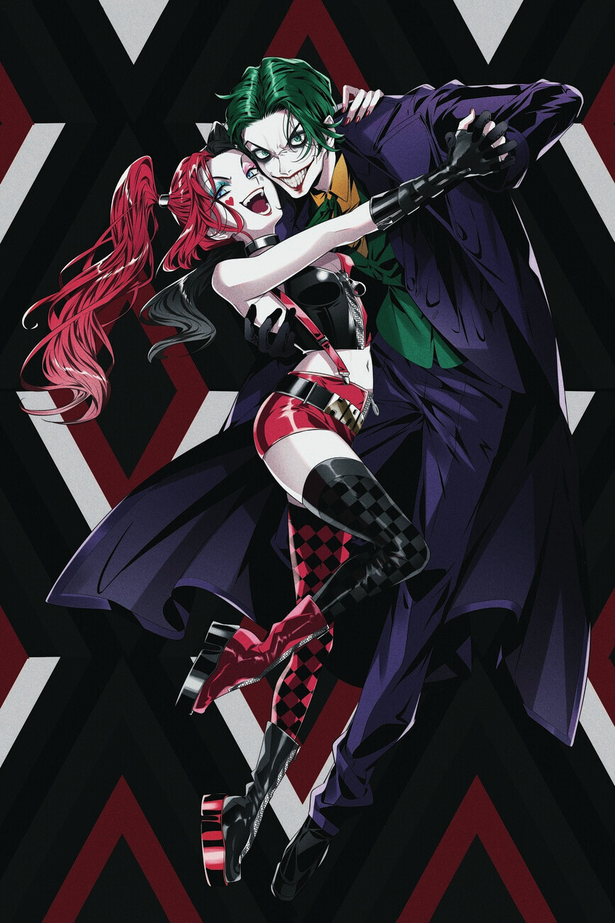 Plakát, obraz Joker and Harley - Manga | Dárky a merch 