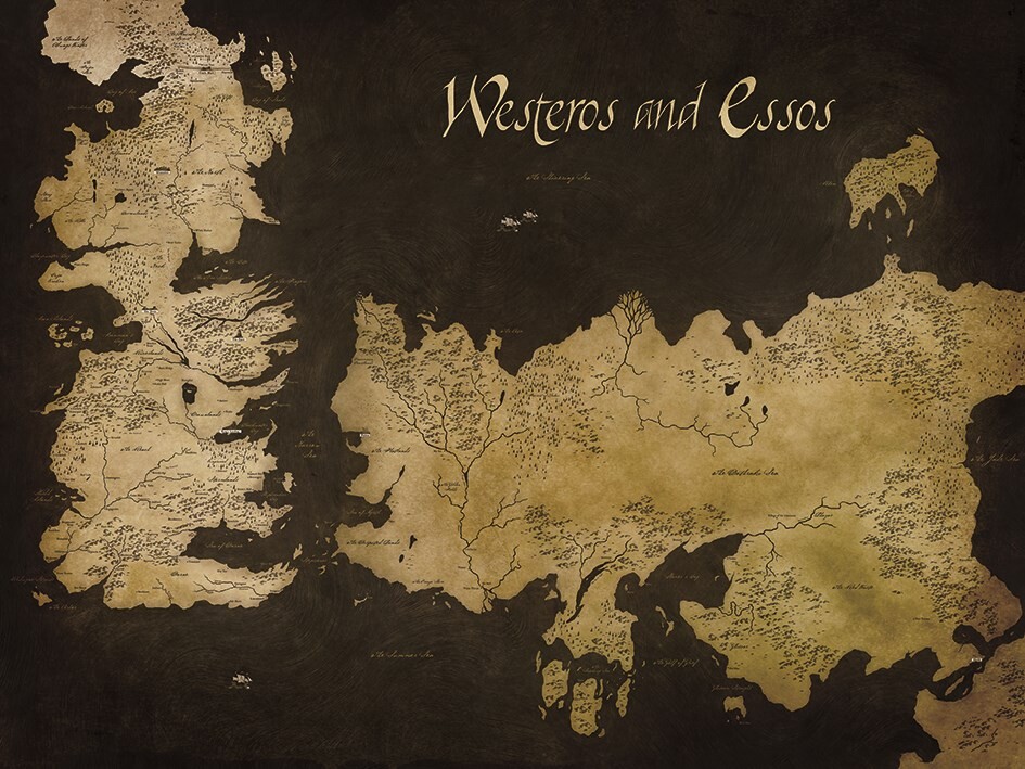 Antique Map Game Of Thrones CARTE POSTALE/Postcard 10x15cm 