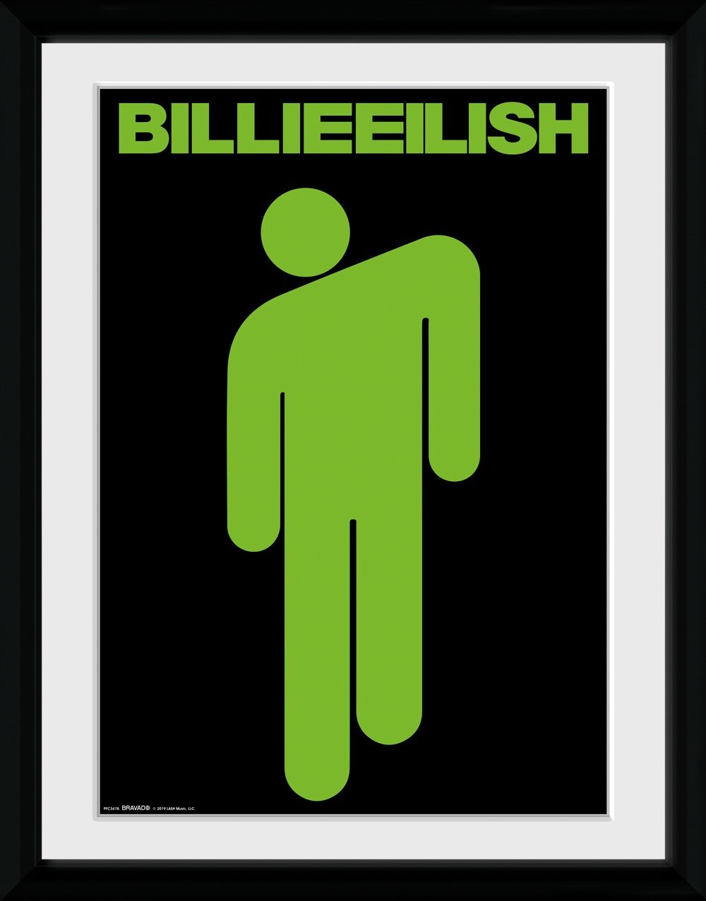 Billie Eilish - indrammet plakat, Billede på Europosters.dk