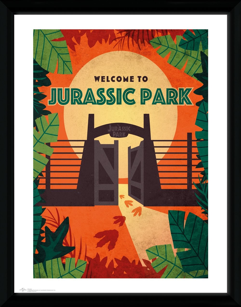 Jurassic - Welcome indrammet plakat, Billede på Europosters.dk