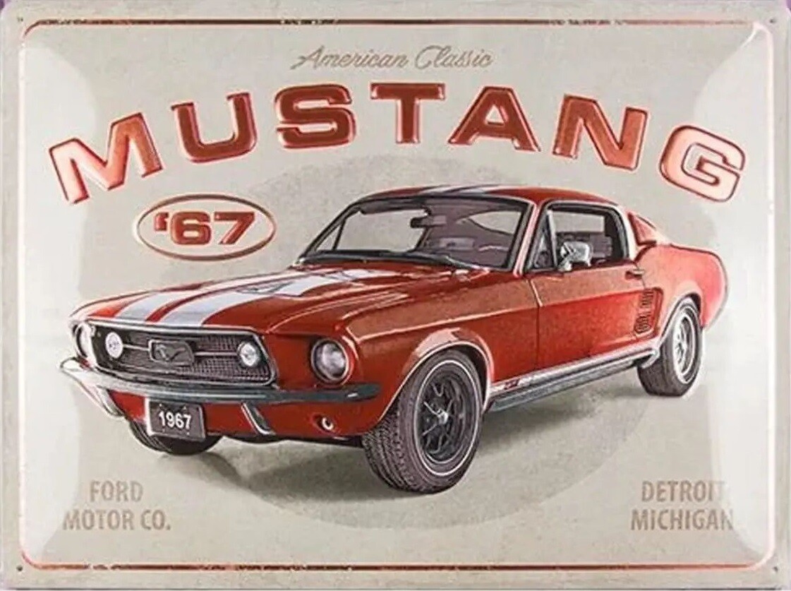 GT - | Mustang deine - Ford zum 1967 Sammeln Blechschilder Wand für