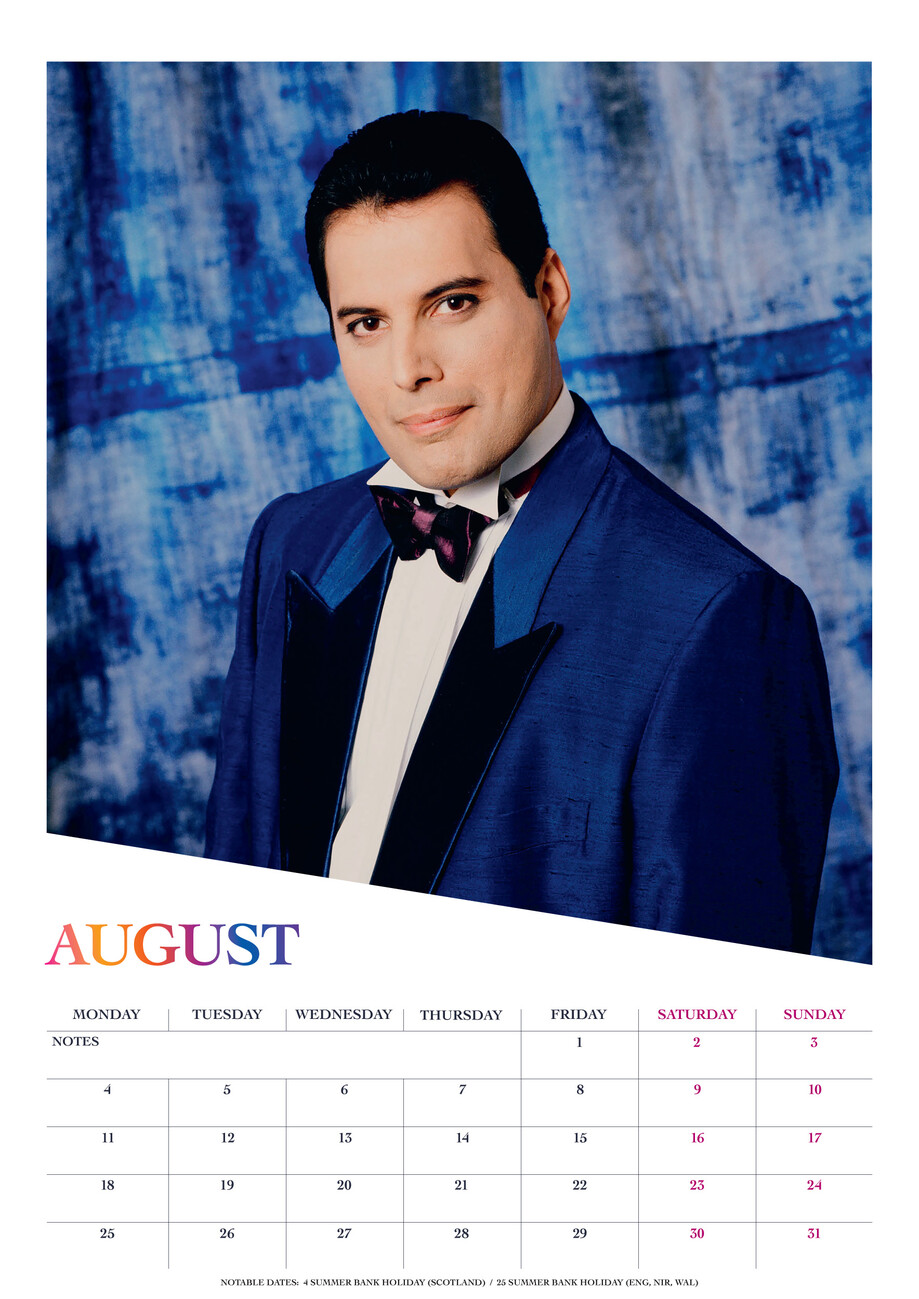 Freddie Mercury Calendare de perete 2025 Cumpără pe Europosters