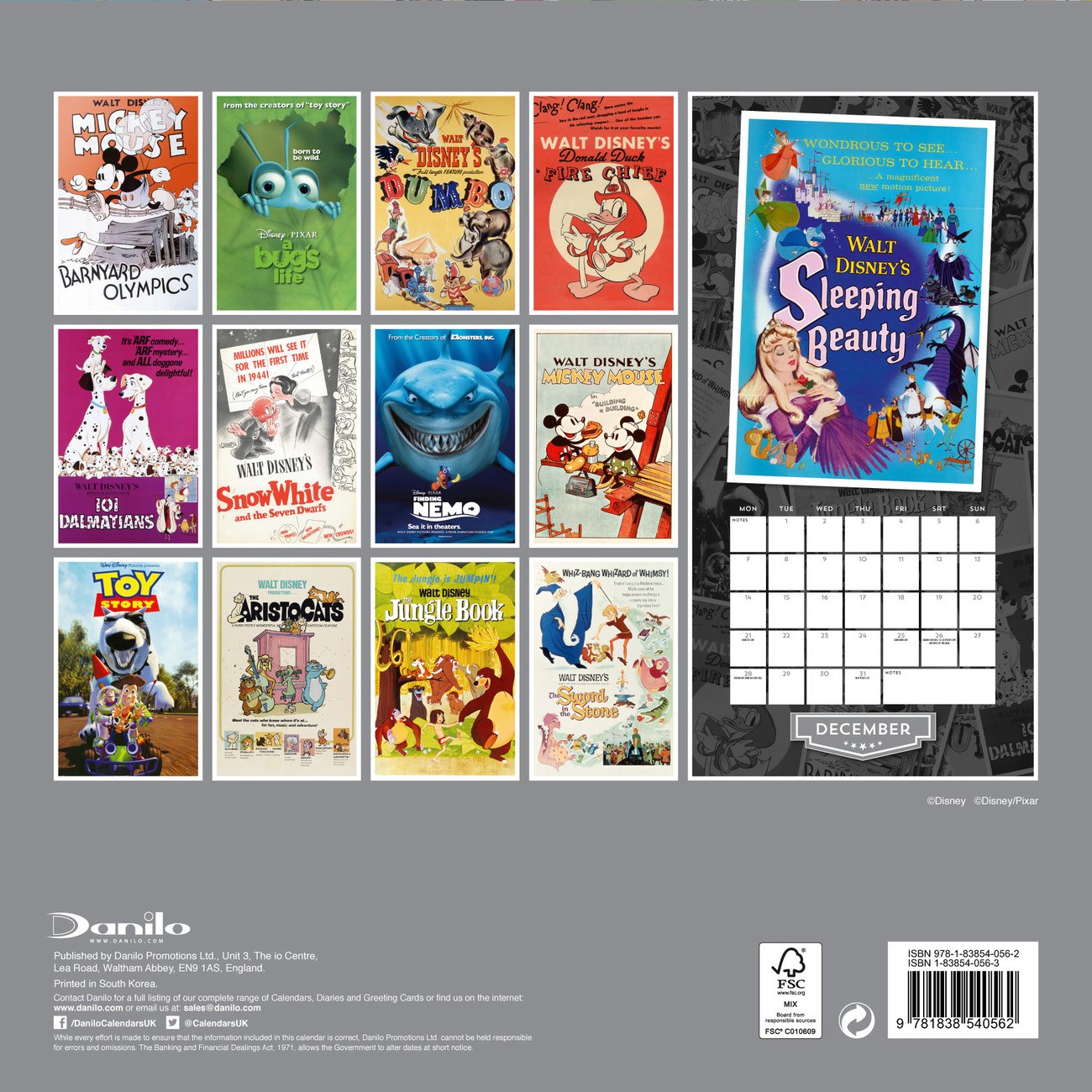 Disney Vintage Posters Calendari da muro 2026 Compra su Europosters
