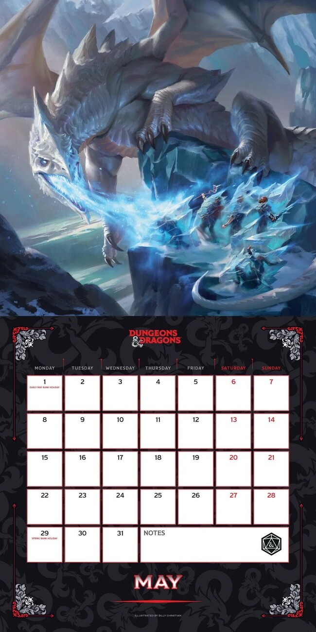 Dungeons & Dragons Calendari da muro 2024 Compra su Europosters