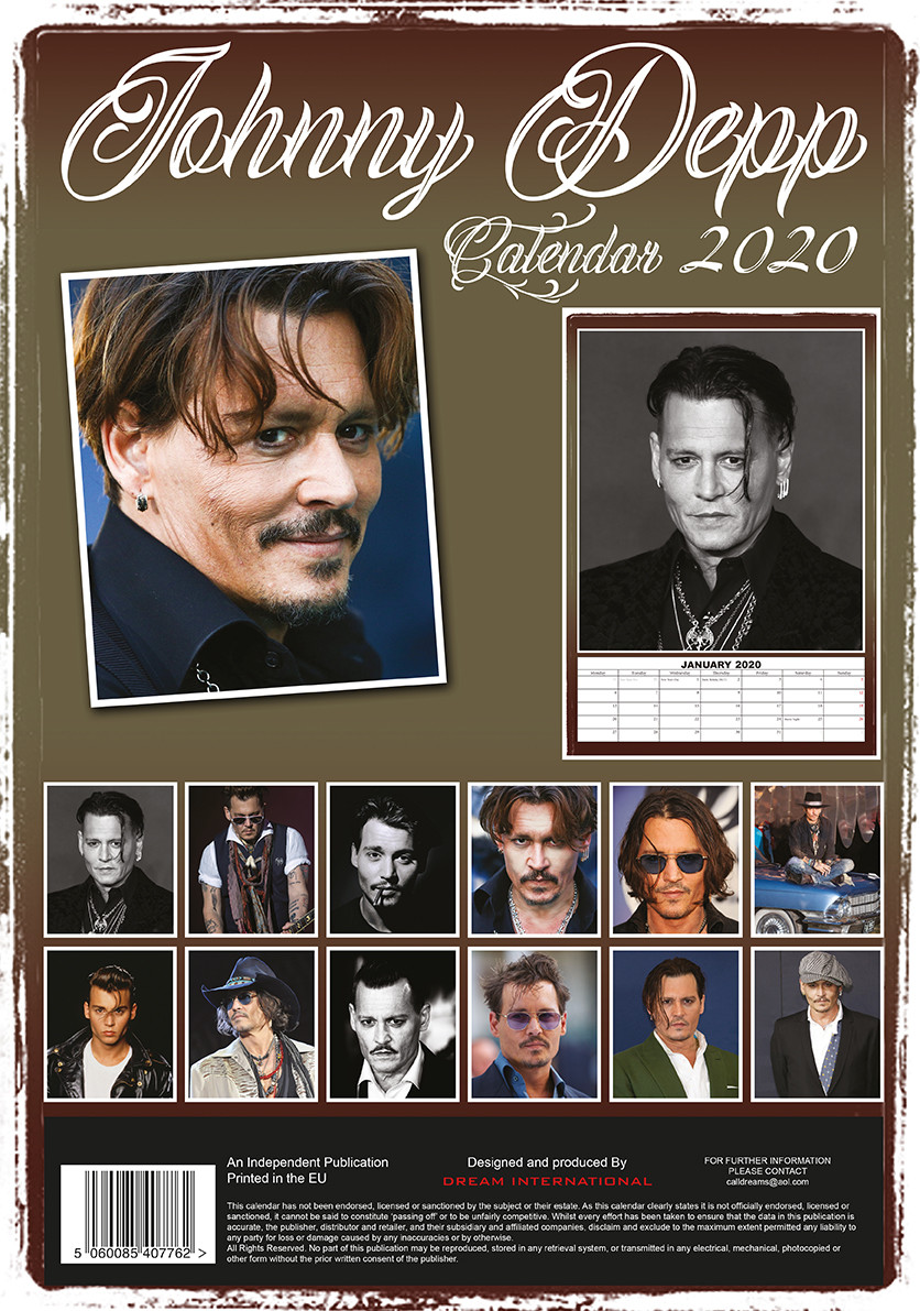 Johnny Depp Calendari da muro 2026 Compra su Europosters
