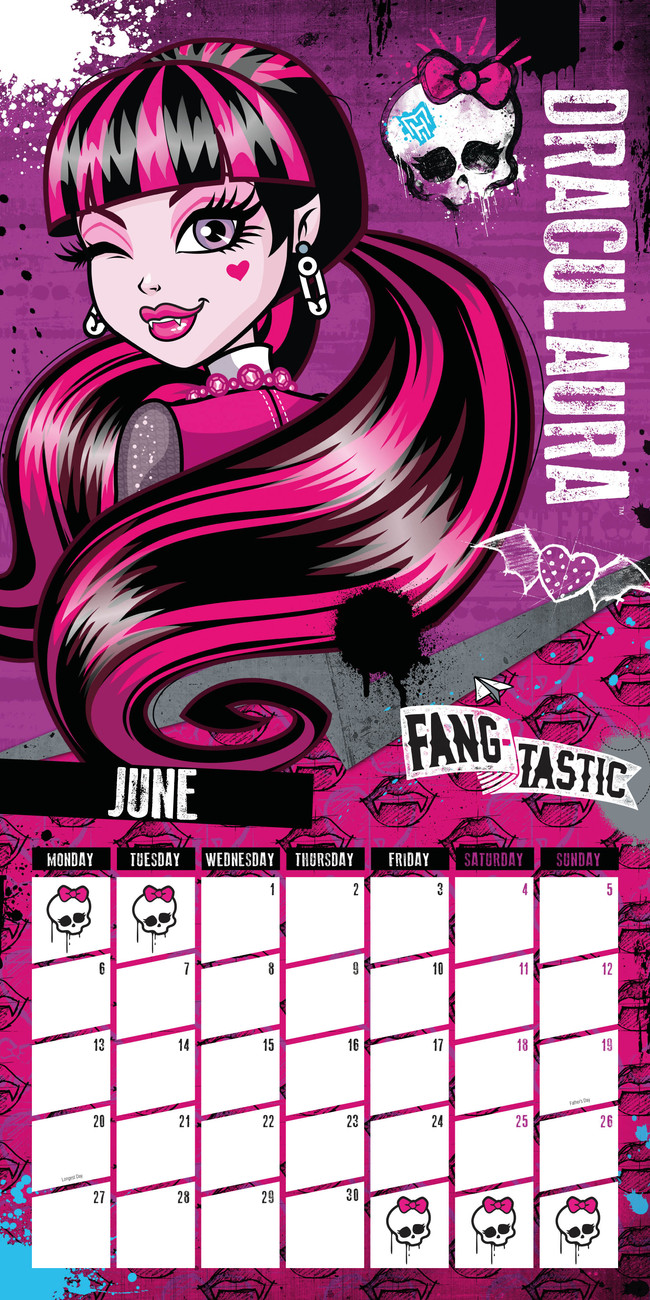 Monster High Calendari da muro 2024 Compra su Europosters