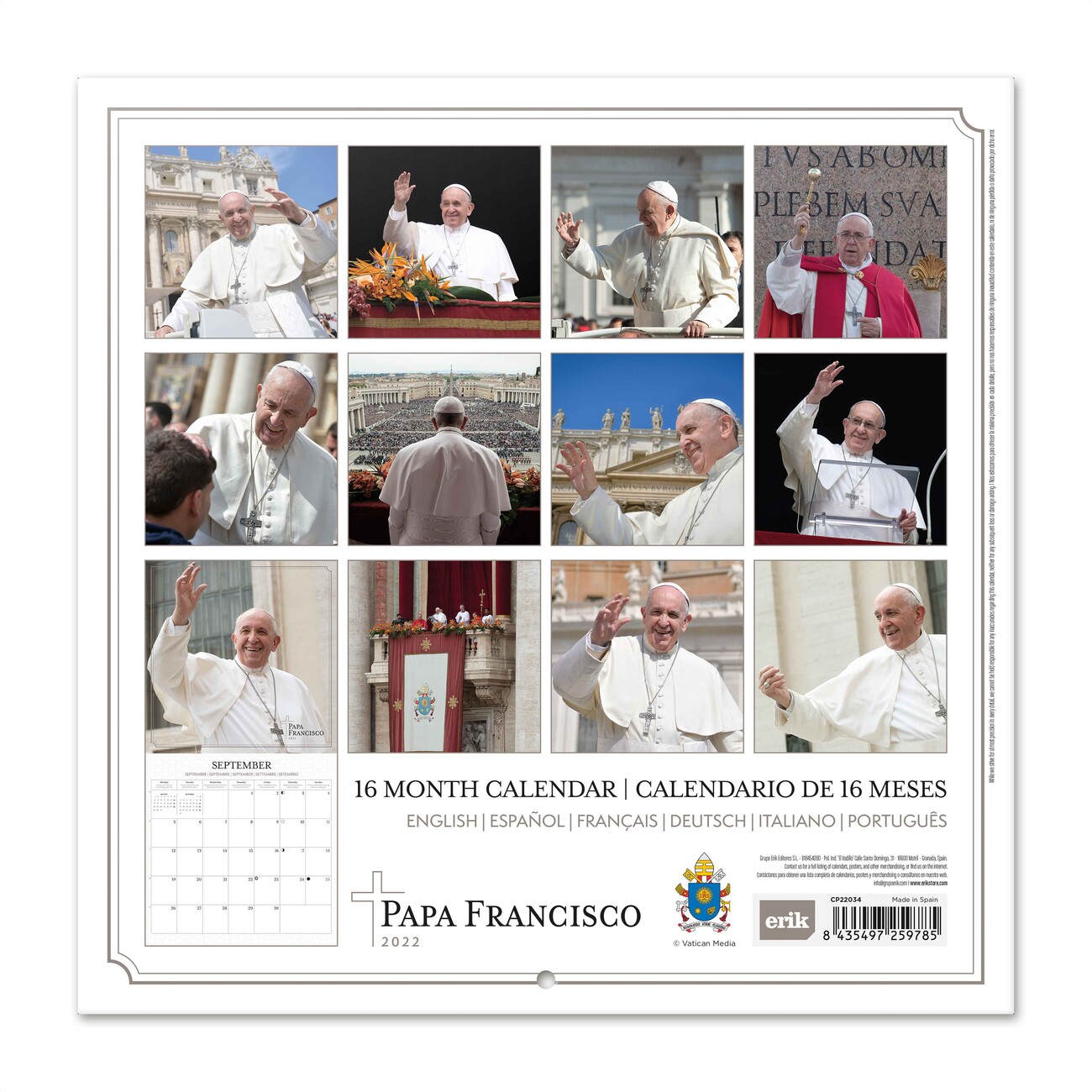 Papa Francisco - Calendari da muro 2022