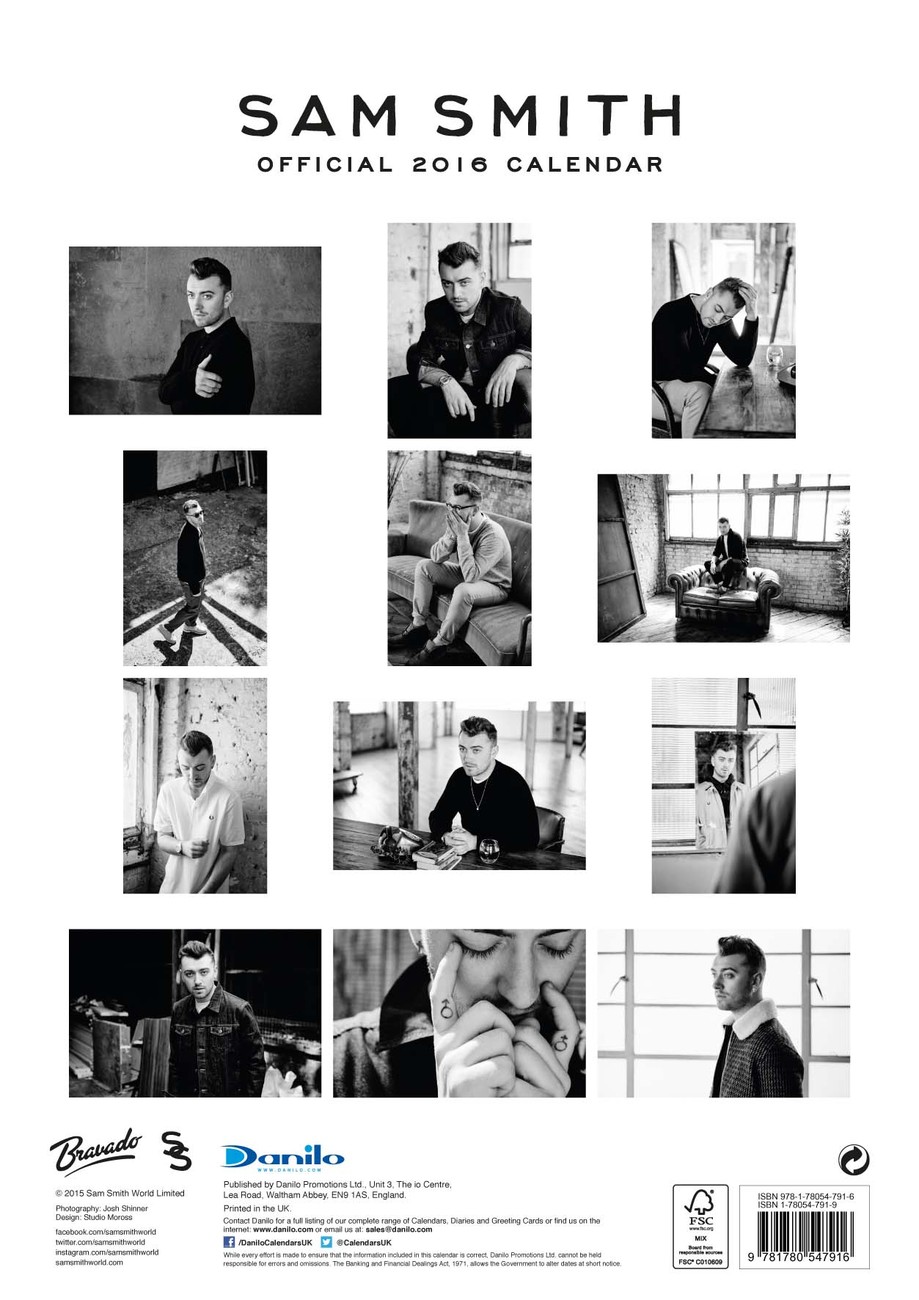 Sam Smith Calendari da muro 2024 Compra su Europosters