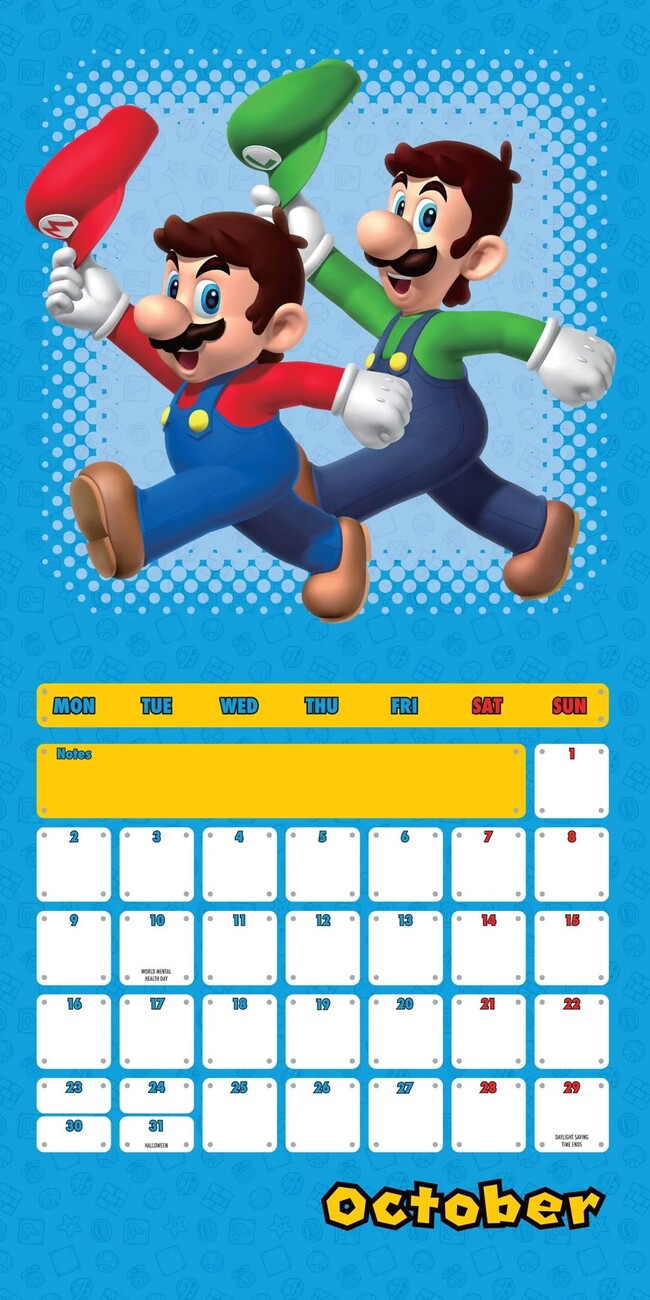 Super Mario 2023 Calendari da muro 2026 Compra su Europosters