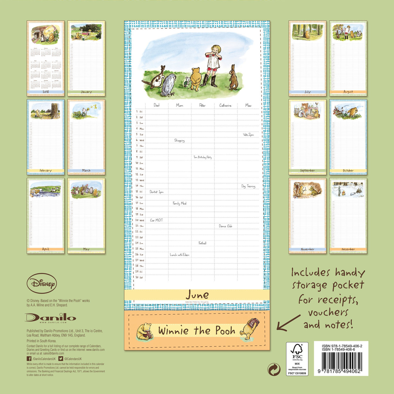 Winnie the Pooh Calendari da muro 2026 Compra su Europosters