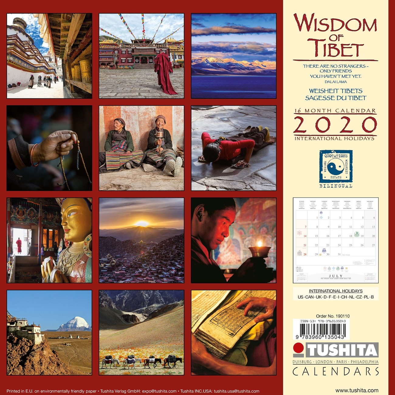 Wisdom of Tibet Calendari da muro 2026 Compra su Europosters