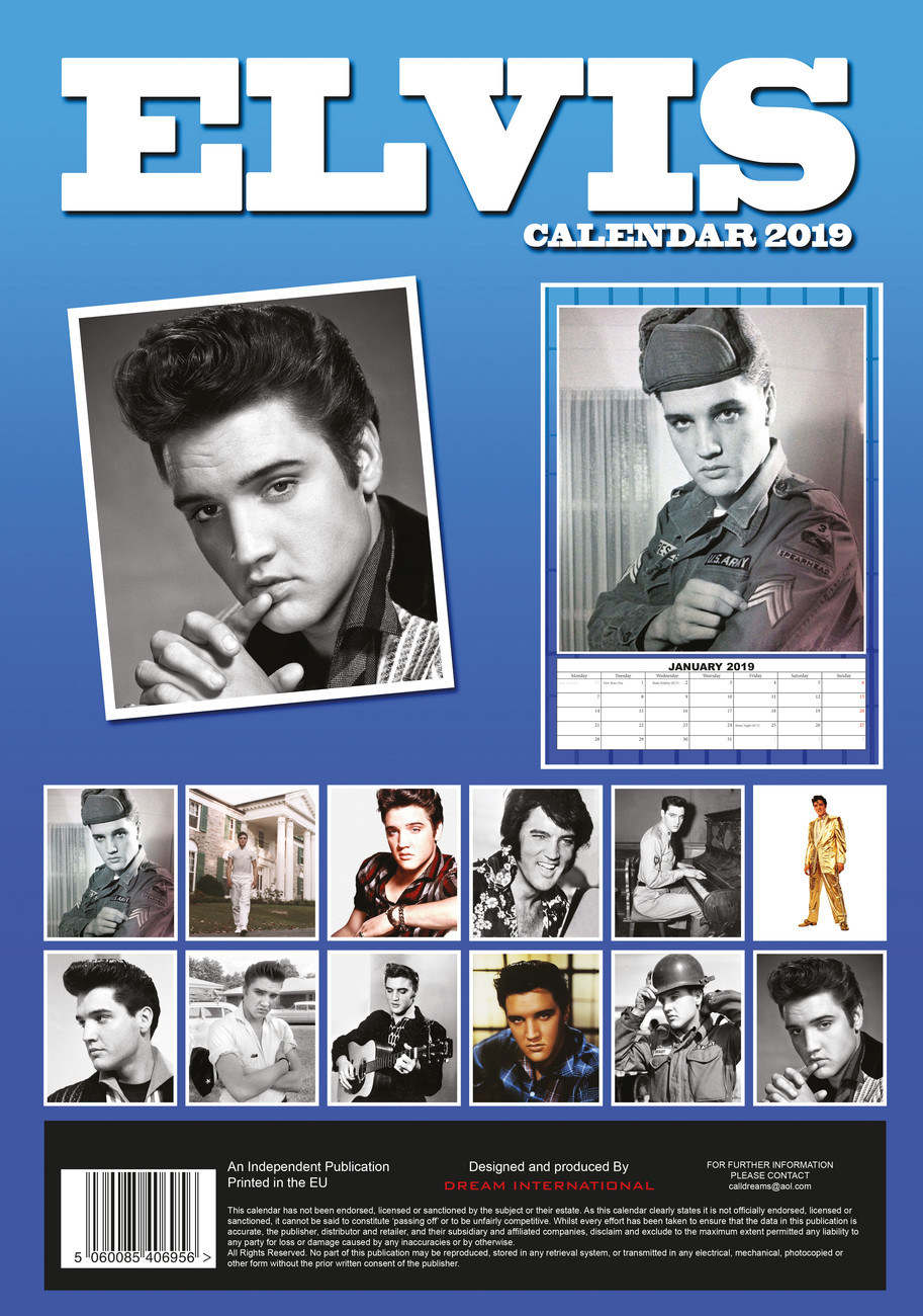Calendario 2020 di Elvis Presley portachiavi Elvis Presley 