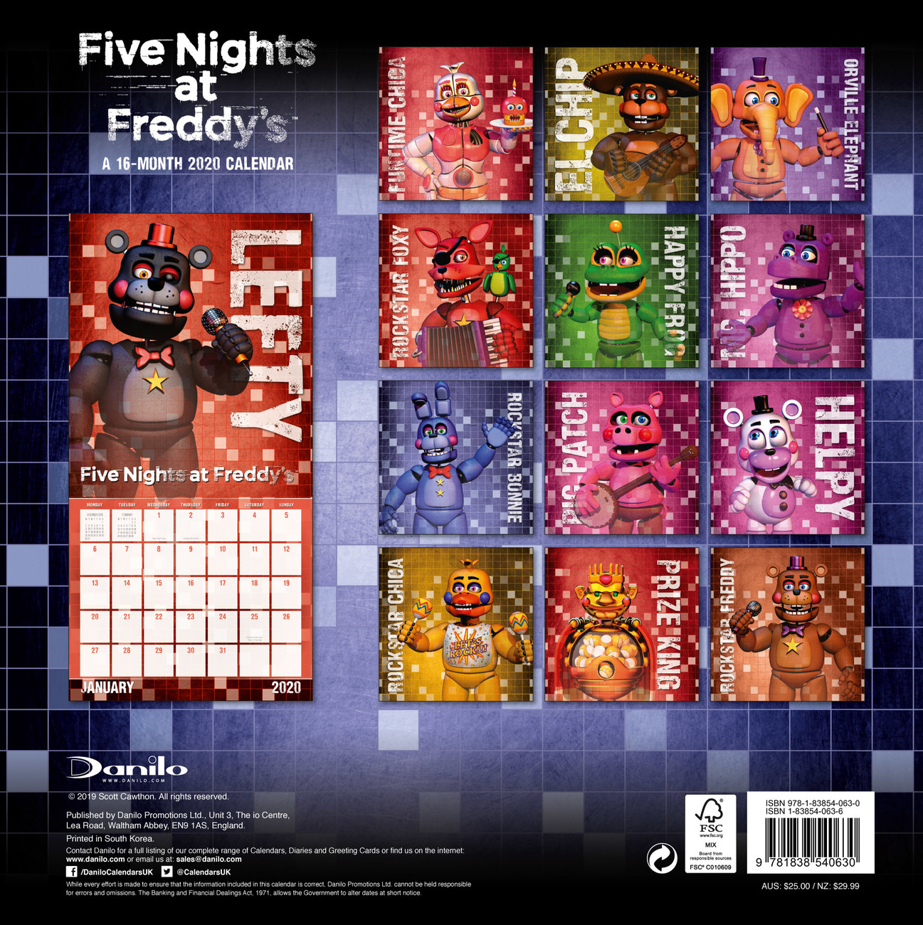 Five Nights At Freddys Calendari da muro 2020 Compra su Europosters