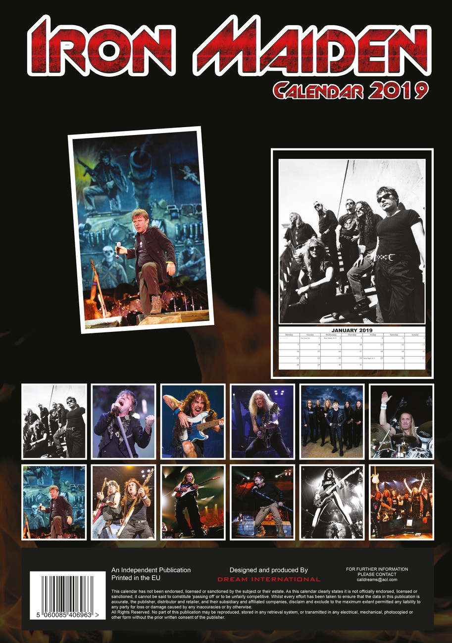 Iron Maiden Calendari da muro 2019 Compra su Europosters