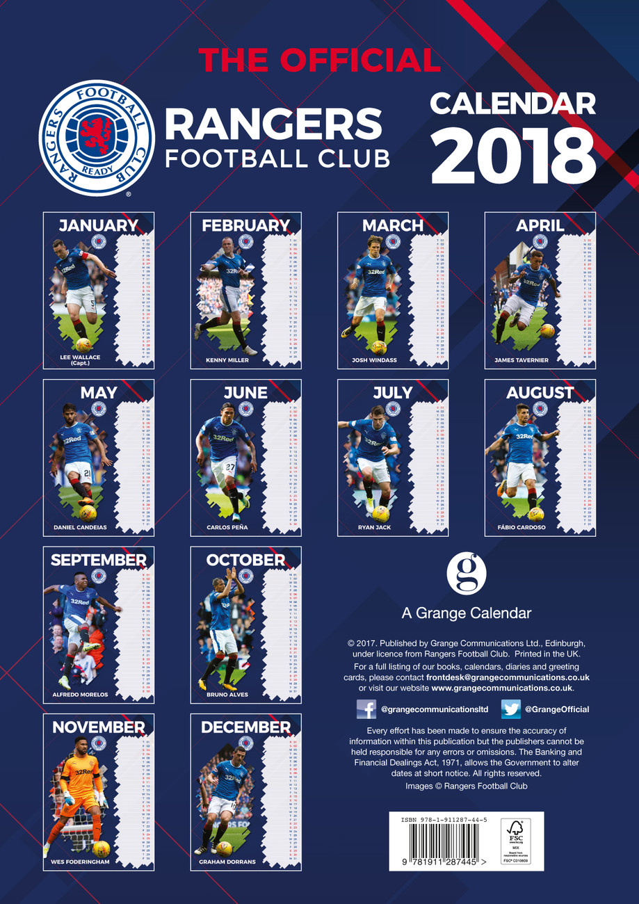 Glasgow Rangers Calendarios de pared Consíguelos en Eurposters.es